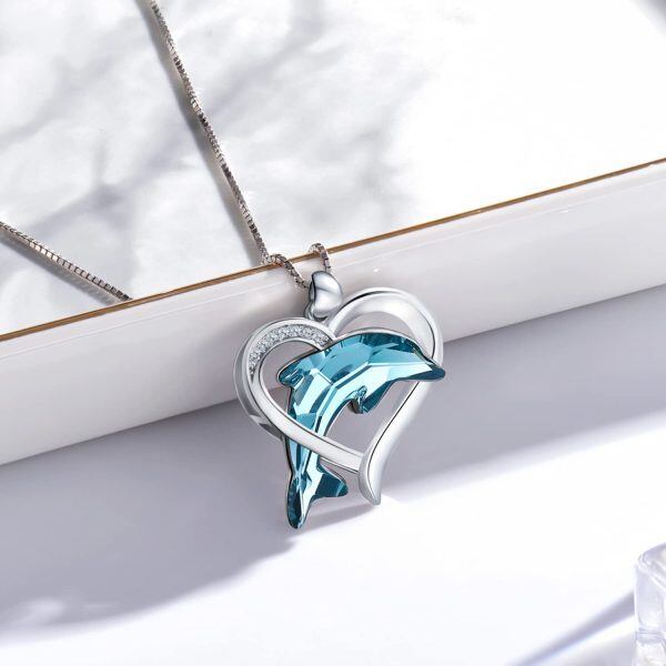 Sterling Silver Dolphin Necklace-4