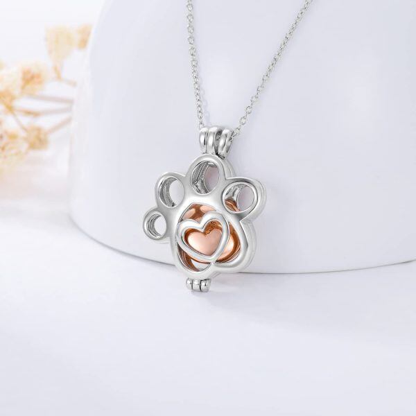 Sterling Silver Pet Urn Pendant Necklace-1