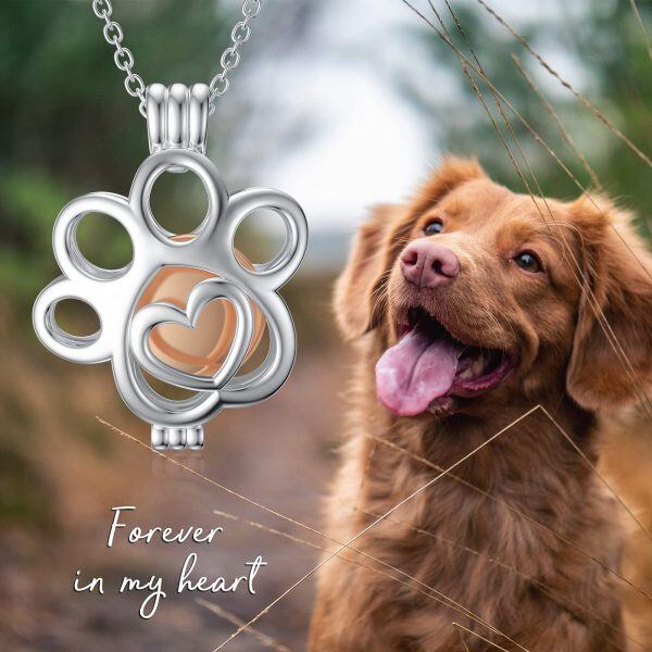 Sterling Silver Pet Urn Pendant Necklace-5