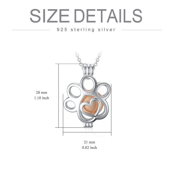 Sterling Silver Pet Urn Pendant Necklace-6