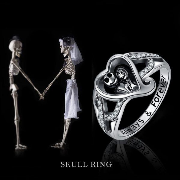 Sterling Sliver Nightmare Skull Ring-5