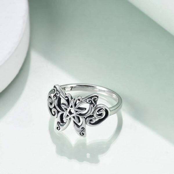 Sterling Sliver Celtic Viking Butterfly Ring -3