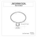 wholesale 925 Sterling Silver Heart Lock Charm Bracelet with Cubic Zirconia - Wholesale Jewelry for Women-0-3