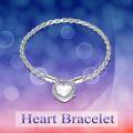 wholesale 925 Sterling Silver Heart Lock Charm Bracelet with Cubic Zirconia - Wholesale Jewelry for Women-0-5