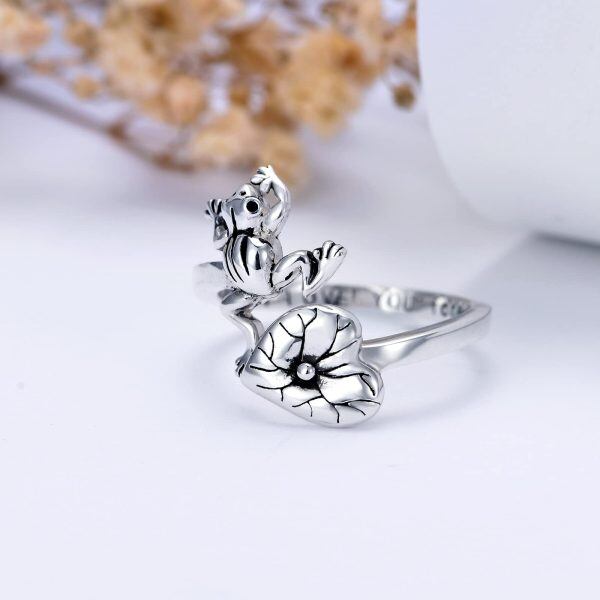 Sterling Silver Adjustable Frog Rings-1