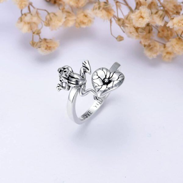 Sterling Silver Adjustable Frog Rings-2