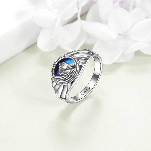 Sterling Silver Horse Ring -2