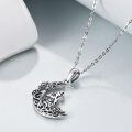 wholesale 925 Sterling Silver Moon Wolf Pendant Necklaces for Women Irish Luck s-0-1