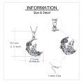 wholesale 925 Sterling Silver Moon Wolf Pendant Necklaces for Women Irish Luck s-0-5