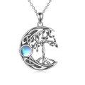 wholesale 925 Sterling Silver Moonstone Tree of Life Pendant I Love You in 100 Languages - Cremation Keepsake Jewelry for Women & Girls-0-0