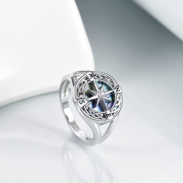 Sterling Silver Compass Rings-3