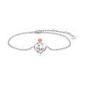 wholesale 925 Sterling Silver Mom Rose Flower Heart Charm Bracelet Gift for Women-0-0