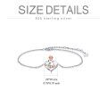 wholesale 925 Sterling Silver Mom Rose Flower Heart Charm Bracelet Gift for Women-0-5