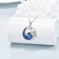 wholesale 925 Sterling Silver Sea Wave Turtle Pendant Necklaces with Starfish Charm Ocean s for Women Girls Mothers Wives-0-1