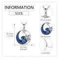 wholesale 925 Sterling Silver Sea Wave Turtle Pendant Necklaces with Starfish Charm Ocean s for Women Girls Mothers Wives-0-4