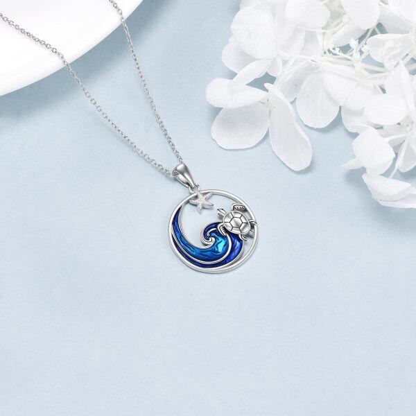 Sterling Silver Turtle Sarfish Necklace-5