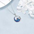 wholesale 925 Sterling Silver Sea Wave Turtle Pendant Necklaces with Starfish Charm Ocean s for Women Girls Mothers Wives-0-5