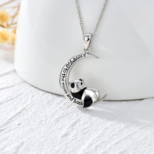 Sterling Silver Panda Necklace-2