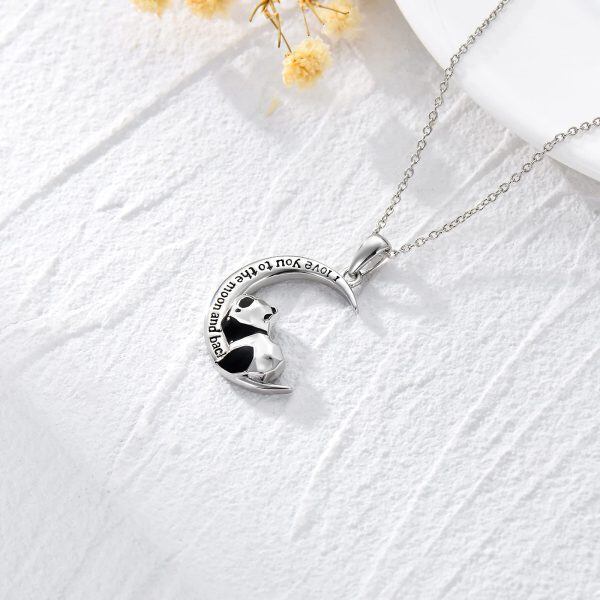 Sterling Silver Panda Necklace-3