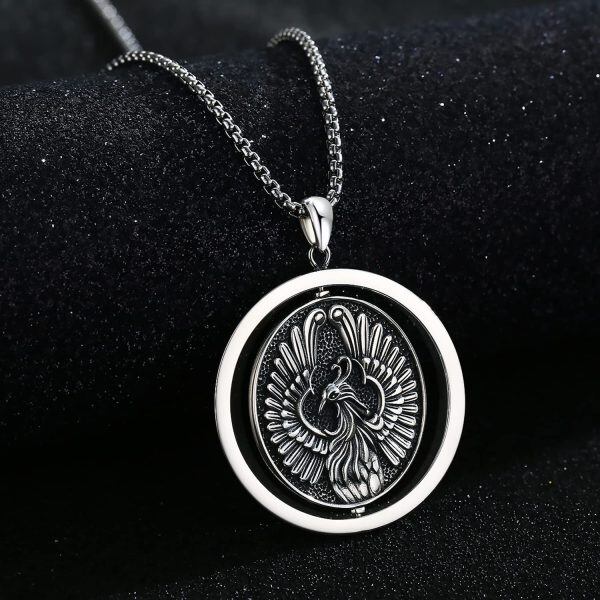 Sterling Silver Phoenix Necklace-3