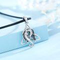 wholesale 925 Sterling Silver Celtic Triquetra Dragon Pendant Necklace for Women-0-1