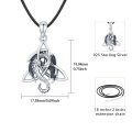 wholesale 925 Sterling Silver Celtic Triquetra Dragon Pendant Necklace for Women-0-2