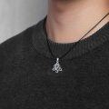 wholesale 925 Sterling Silver Celtic Triquetra Dragon Pendant Necklace for Women-0-3