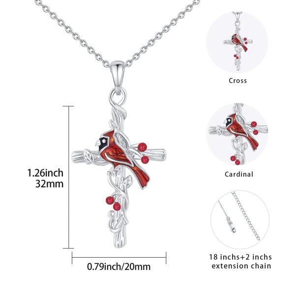 Sterling Silver Cardinal Necklace-2