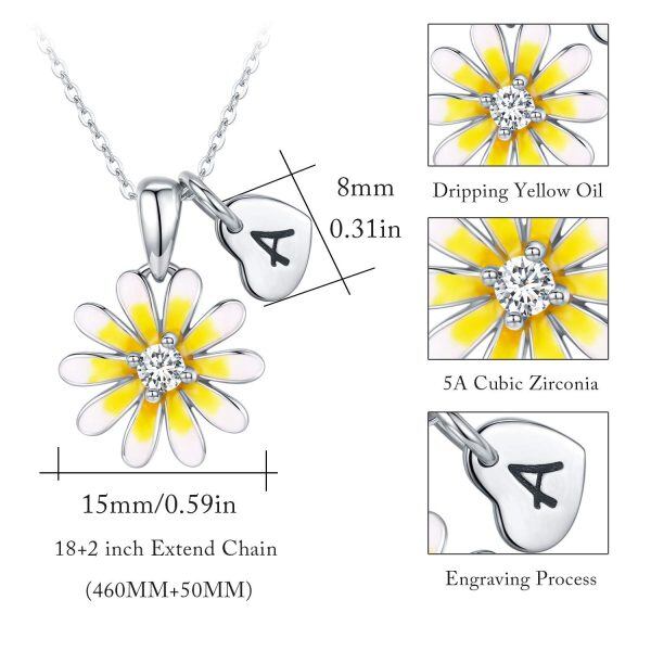 Sterling Silver Sun Flower Necklace-1