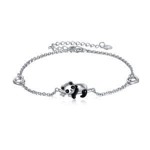 Sterling Silver Panda Bracelet-0