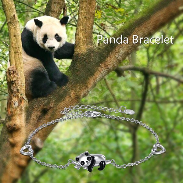 Sterling Silver Panda Bracelet-4