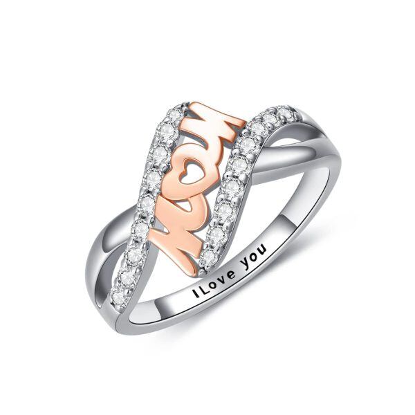 Sterling Silver Mom Ring -0