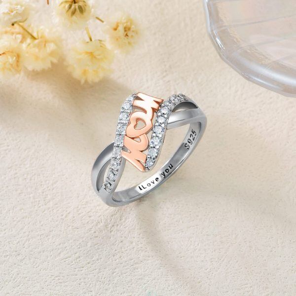 Sterling Silver Mom Ring -5