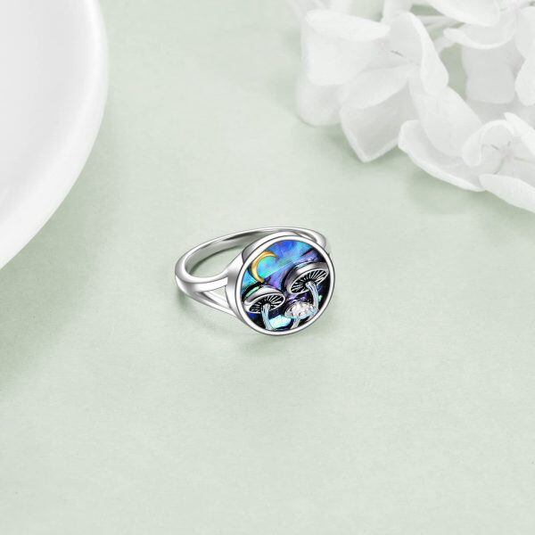 Sterling Silver Magical Mushroom Rings-3