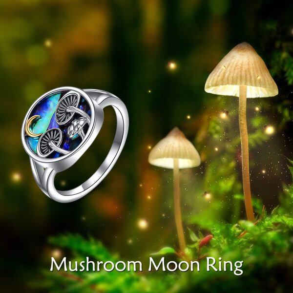 Sterling Silver Magical Mushroom Rings-5