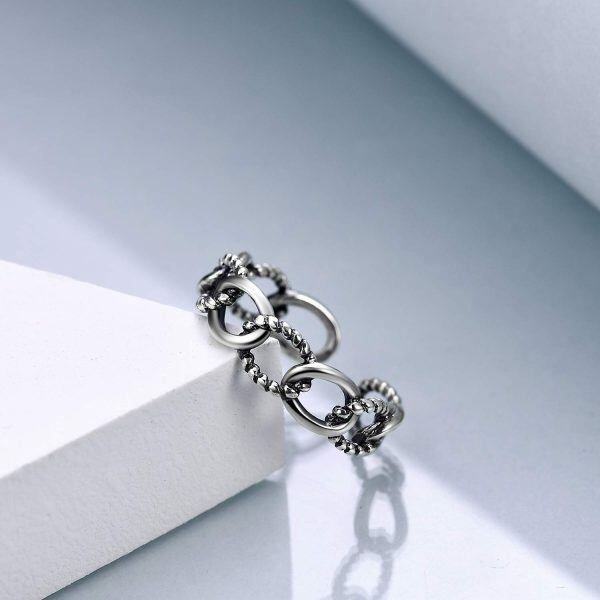 Sterling Silver Adjustable Open Ring -3