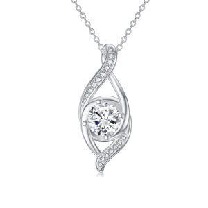 Sterling Silver Infinity Necklace-0