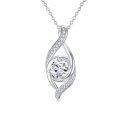 wholesale 925 Sterling Silver Infinity Pendant with Round Cut Moissanite for Women and Girls s (1 ct)-0-0