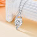 wholesale 925 Sterling Silver Infinity Pendant with Round Cut Moissanite for Women and Girls s (1 ct)-0-5