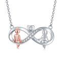 wholesale 925 Sterling Silver Infinity Love Heart Pendant Necklace Gifts for Sisters and Daughters-0-0