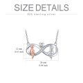 wholesale 925 Sterling Silver Infinity Love Heart Pendant Necklace Gifts for Sisters and Daughters-0-5