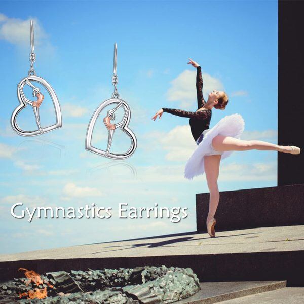 Sterling Silver Gymnastic Earrings-1