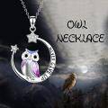 wholesale Sterling Silver Stone Owl Earrings for Women Cat Lovers Gift Drop Leverback-0-1