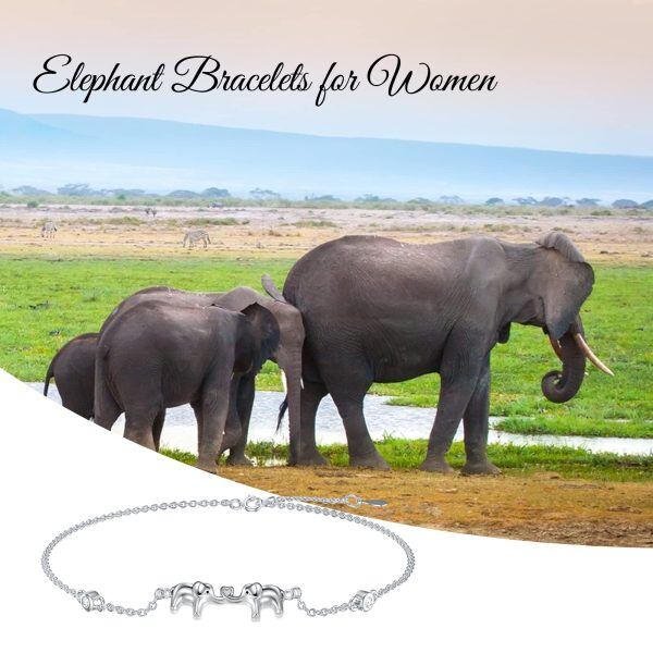 Sterling Silver Elephants Bracelets-2