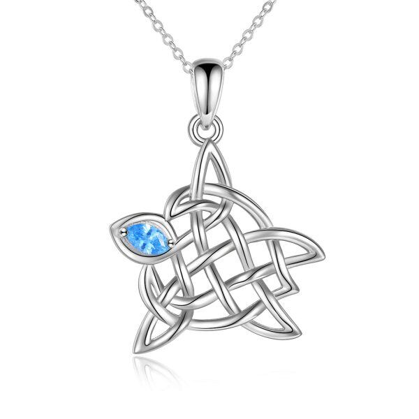 Sterling Silver Turtle Necklace-0