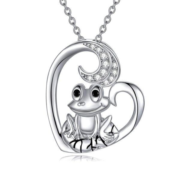 Sterling Silver Frog Necklace-0