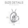 wholesale 925 Sterling Silver Frog Heart Moon Pendant Necklace for Women-0-5