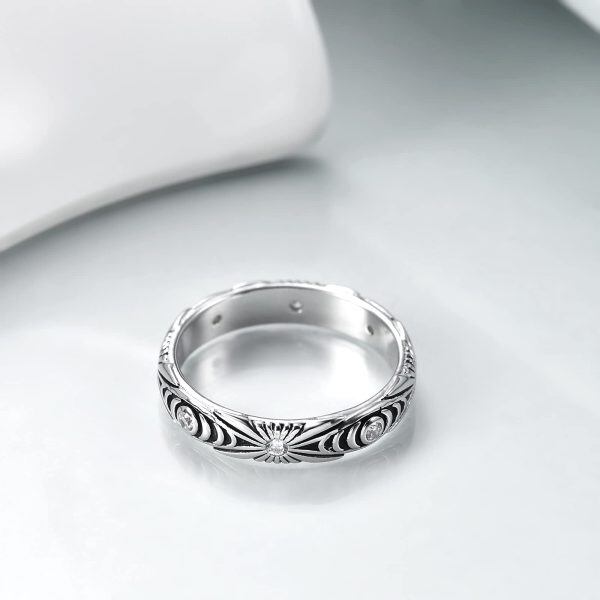 Sterling Silver Moon Phase Ring -3