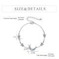 wholesale 925 Sterling Silver Star & Crescent Moon Stone Ankle Anklet for Women-0-1