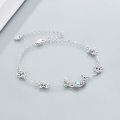 wholesale 925 Sterling Silver Star & Crescent Moon Stone Ankle Anklet for Women-0-2